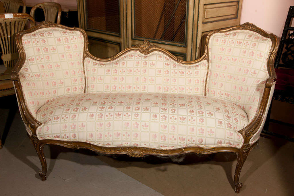 French Rococo Style Settee: An Exquisite Symphony of Elegance and Comfort